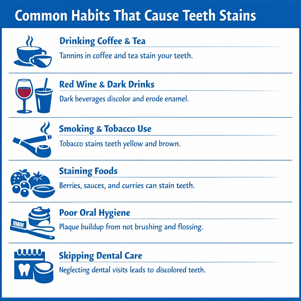 common habits that cause teeth stains