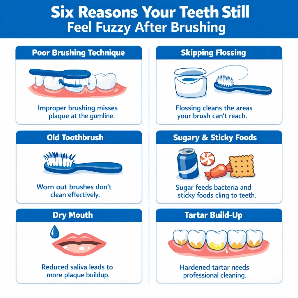 why teeth feels fuzzy after brushing