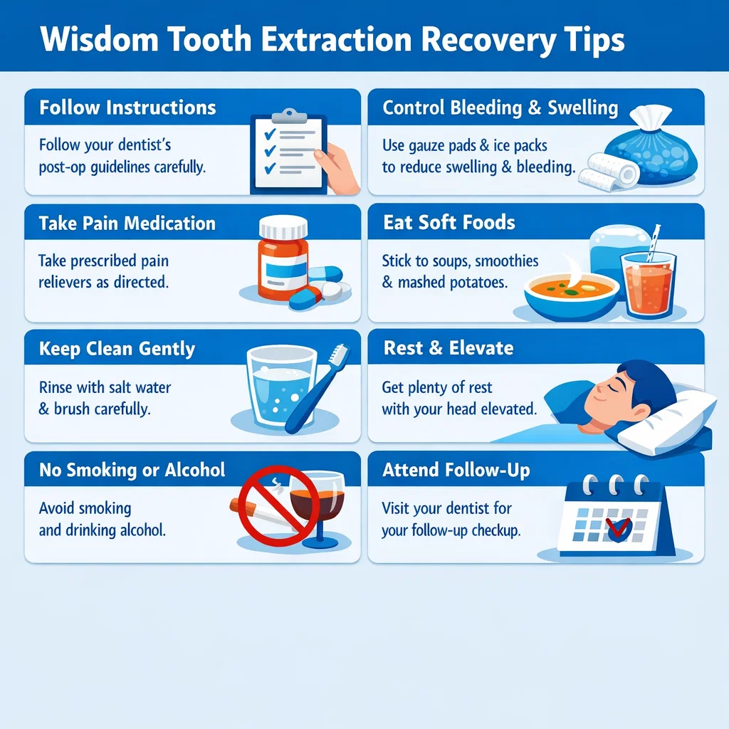 wisdom tooth extraction recovery tips