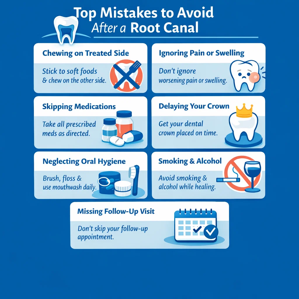 mistakes to avoid after root canal
