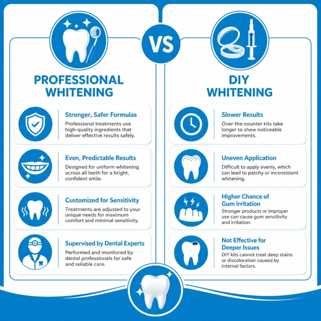 professional whitening vs diy whitening